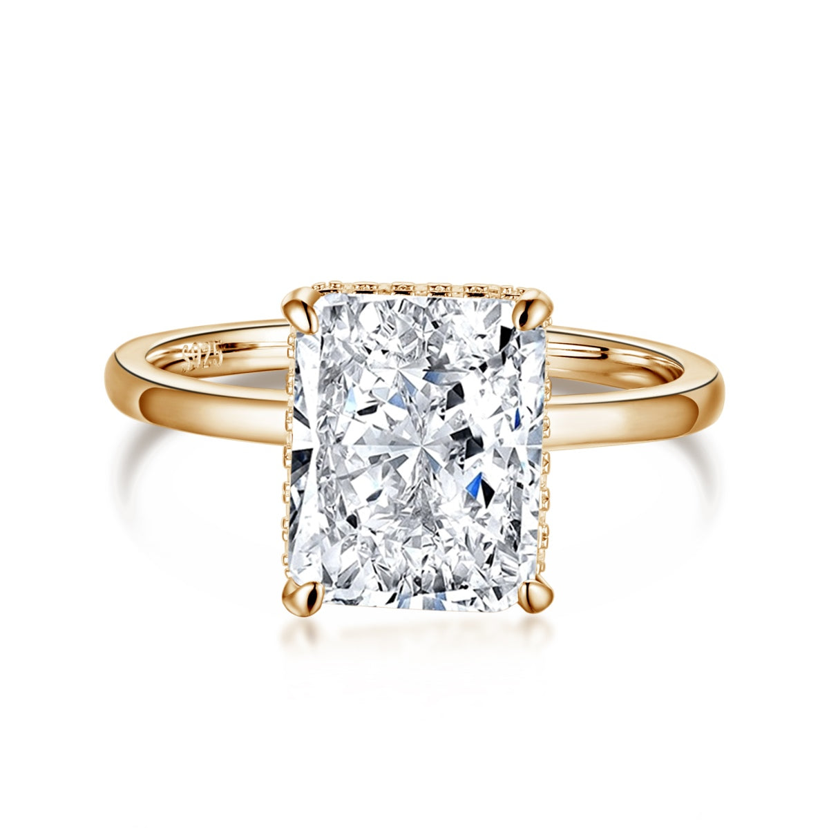 [Luxe Jewelry]4.0 Carat Ornate Enchanting Radiand Cut Banquet Ring