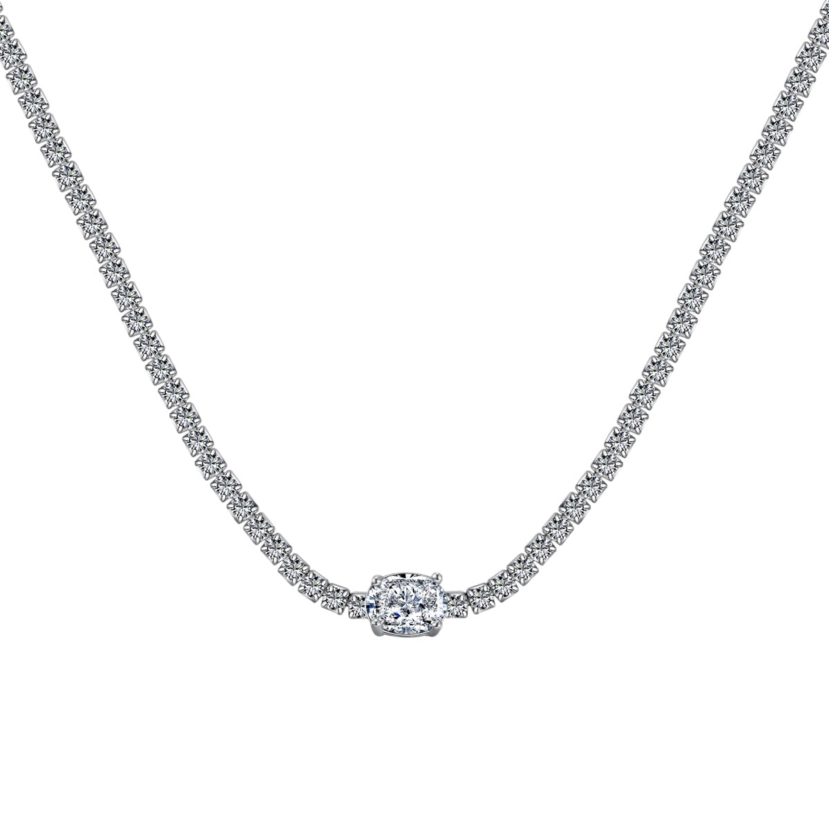 [Luxe Jewelry]1.0 Carat Shining Oval Cut Necklace
