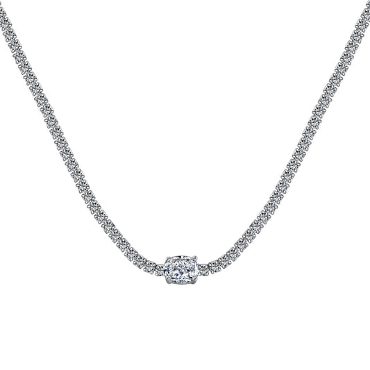 [Luxe Jewelry]1.0 Carat Shining Oval Cut Necklace