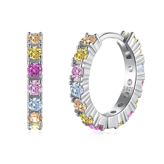 [Luxe Jewelry]Radiant Colorful Round Cut Earrings