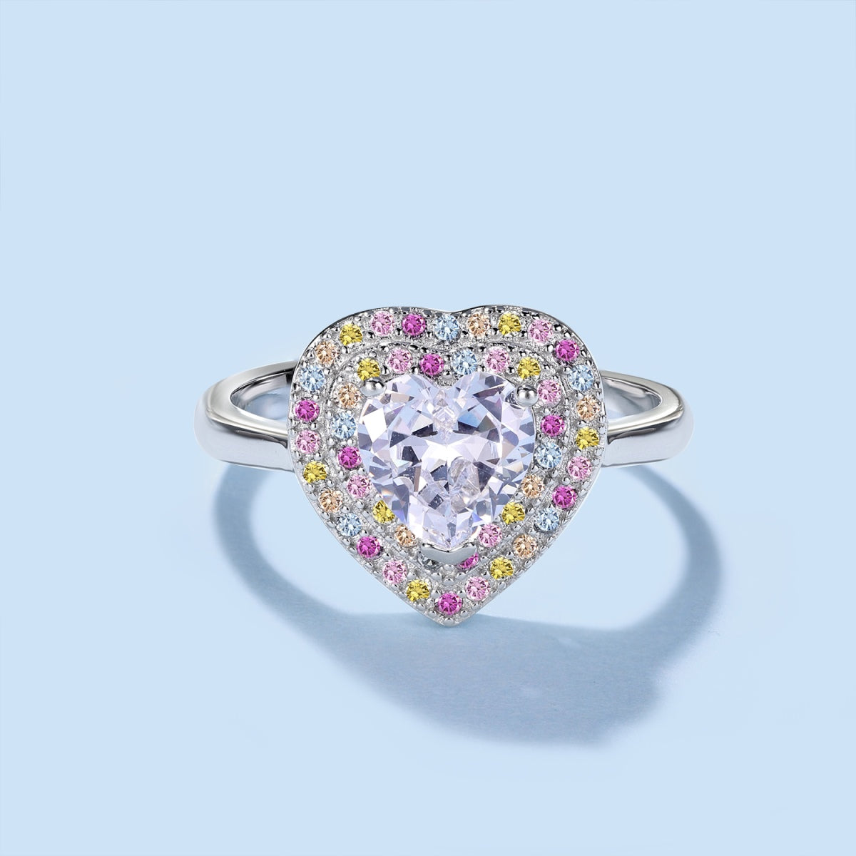 [Luxe Jewelry]Delicate Ebullient Heart Shape Wedding Ring