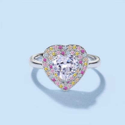 [Luxe Jewelry]Delicate Ebullient Heart Shape Wedding Ring