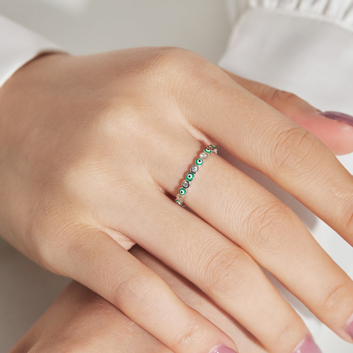 [Luxe Jewelry]Sparkling Vibrant Round Shape Daily Ring