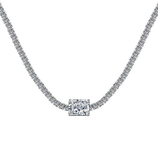 [Luxe Jewelry]2.0 carat Ornate Emerald Cut Necklace