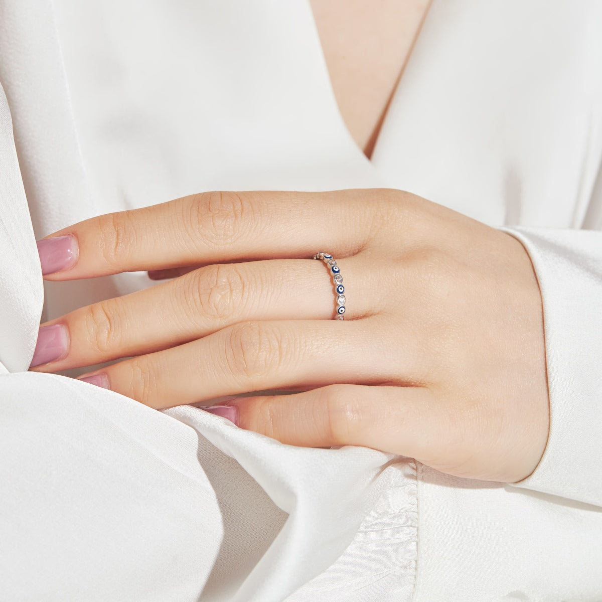 [Luxe Jewelry]Sparkling Vibrant Round Shape Daily Ring