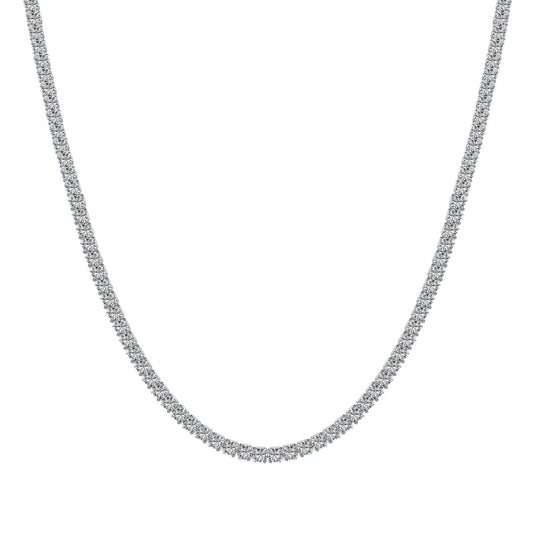 [Luxe Jewelry]Delicate Round Shape Tennis Necklace