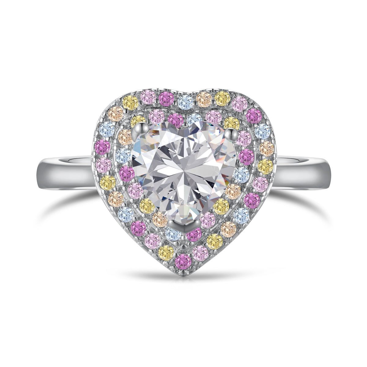 [Luxe Jewelry]Delicate Ebullient Heart Shape Wedding Ring
