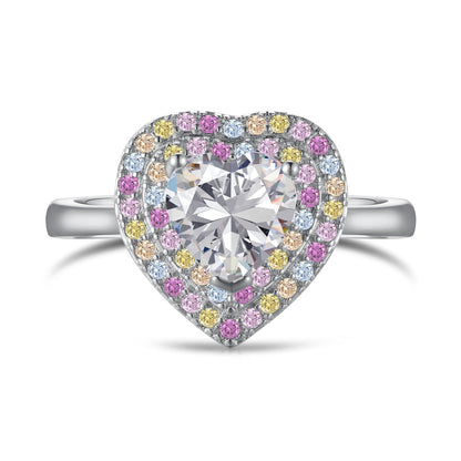 [Luxe Jewelry]Delicate Ebullient Heart Shape Wedding Ring