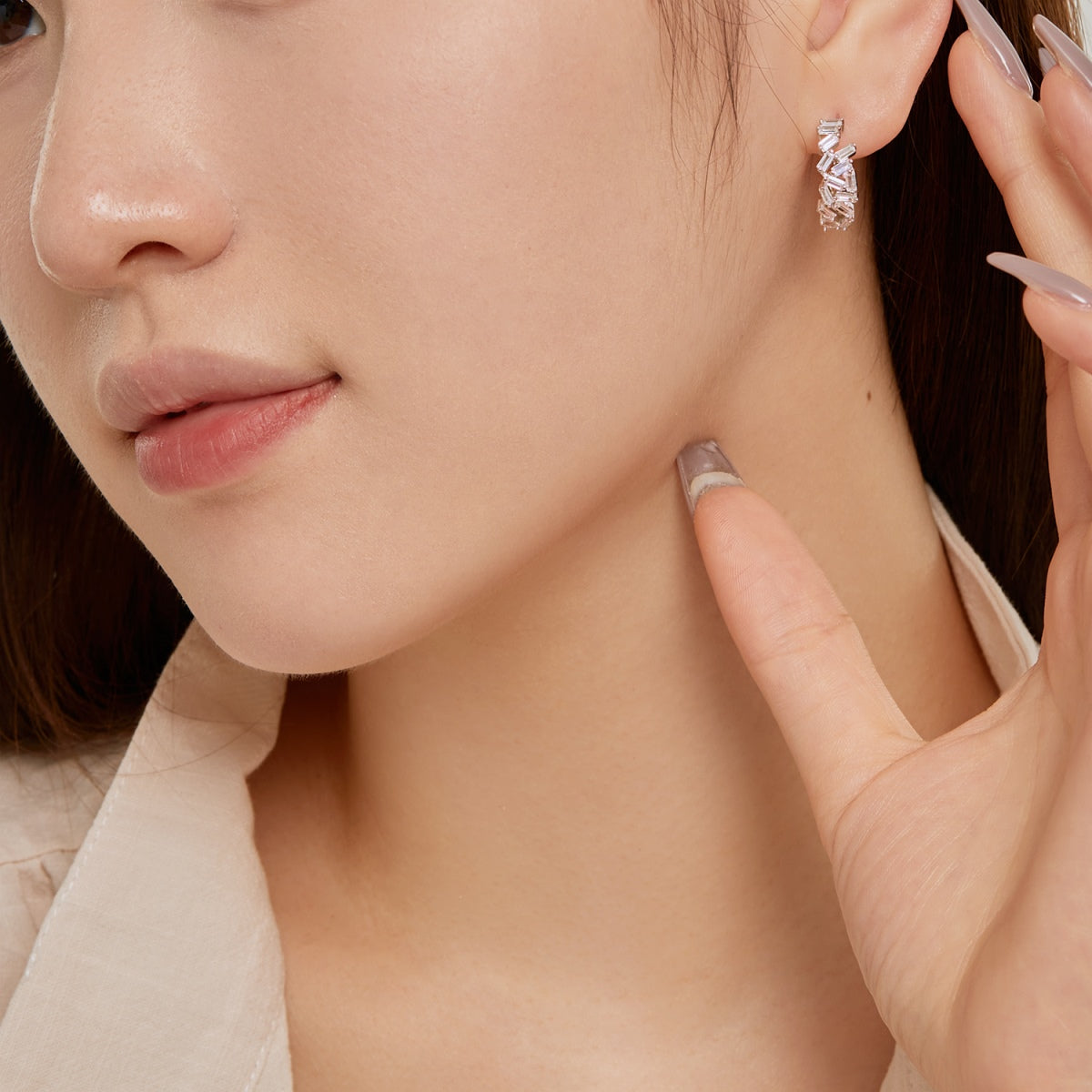 [Luxe Jewelry]Dazzling Colorful Emerald Cut Daily Earrings
