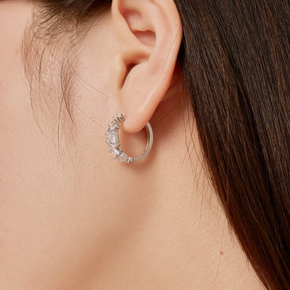 [Luxe Jewelry]Dazzling Colorful Emerald Cut Daily Earrings