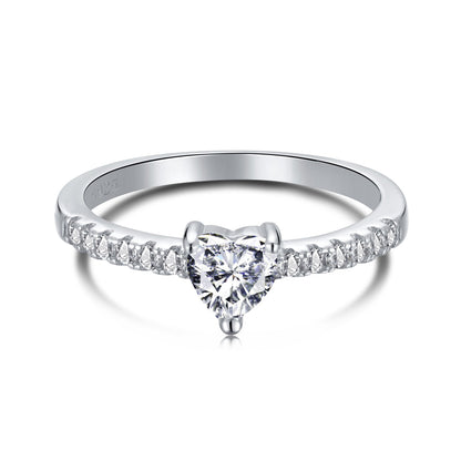 [Luxe Jewelry]0.5 Carat CaratEternity Charming Heart Shape Lover Ring