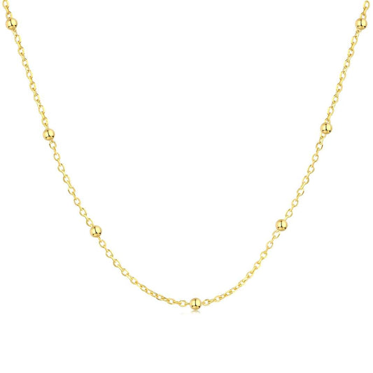 [Luxe Jewelry]Small Bead Clavicle Chain Simple Necklace