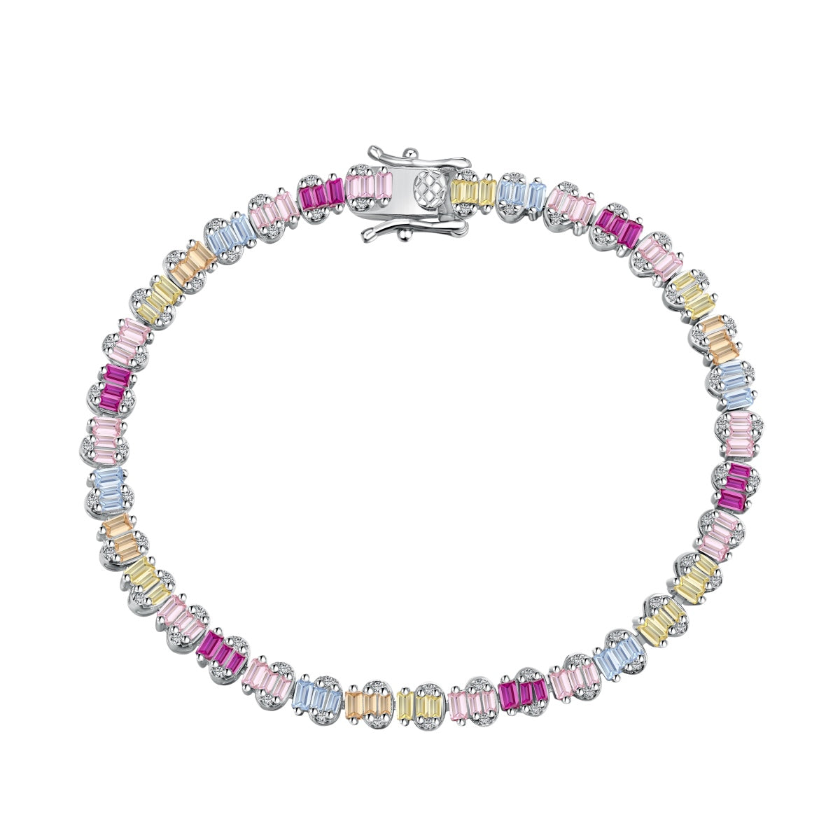 [Luxe Jewelry]Delicate Colorful Emerald Cut Party Bracelet