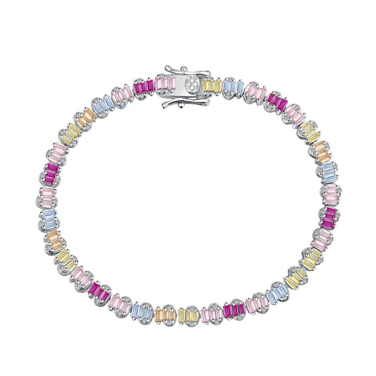 [Luxe Jewelry]Delicate Colorful Emerald Cut Party Bracelet