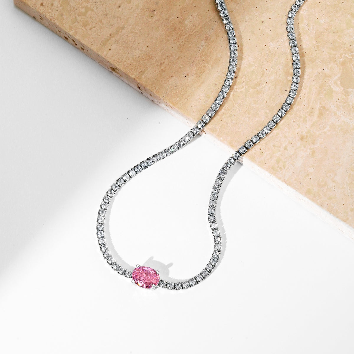 [Luxe Jewelry]1.0 Carat Shining Oval Cut Necklace