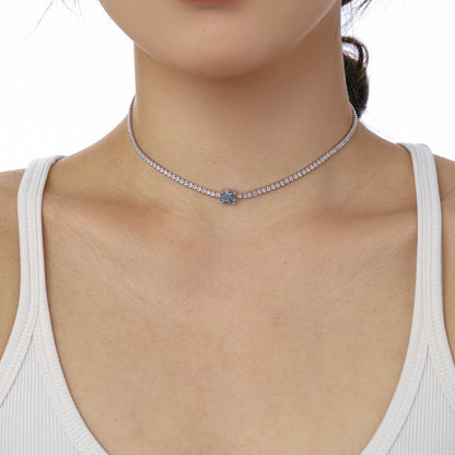 [Luxe Jewelry]1.0 Carat Shining Oval Cut Necklace