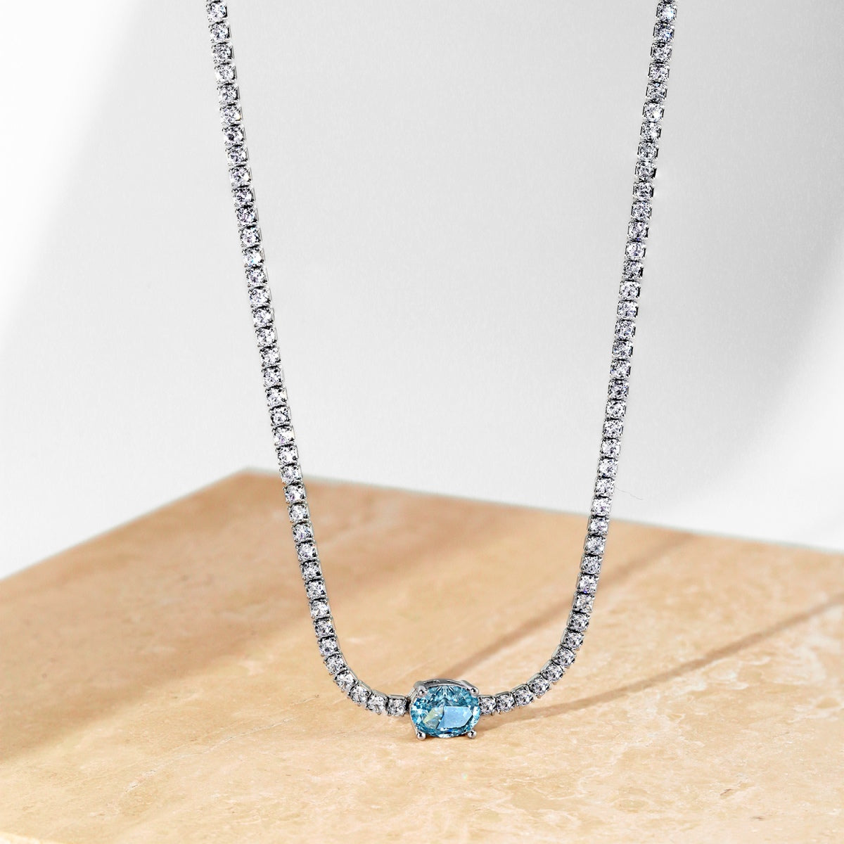 [Luxe Jewelry]1.0 Carat Shining Oval Cut Necklace