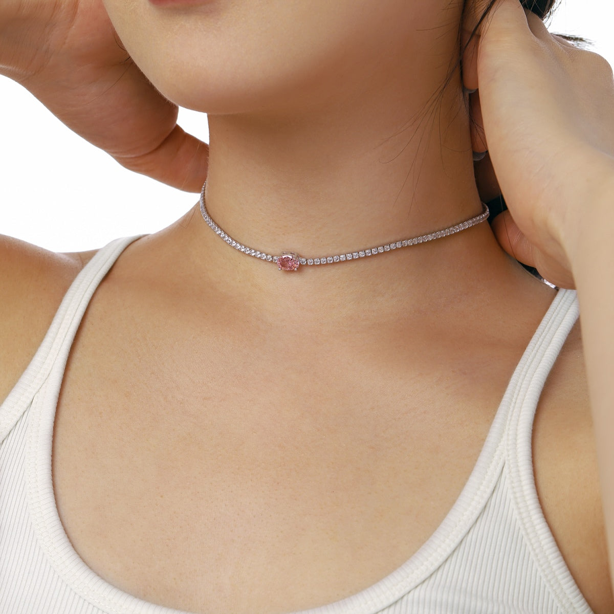 [Luxe Jewelry]1.0 Carat Shining Oval Cut Necklace