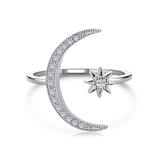 [Luxe Jewelry]Eternity Moon & Star Ring