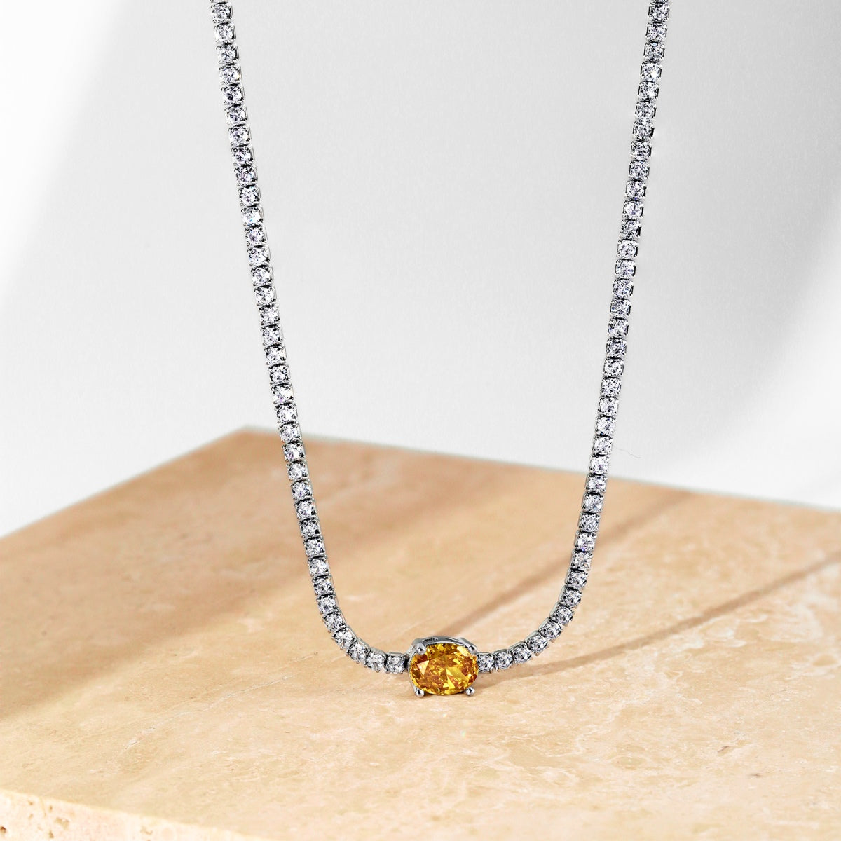 [Luxe Jewelry]1.0 Carat Shining Oval Cut Necklace