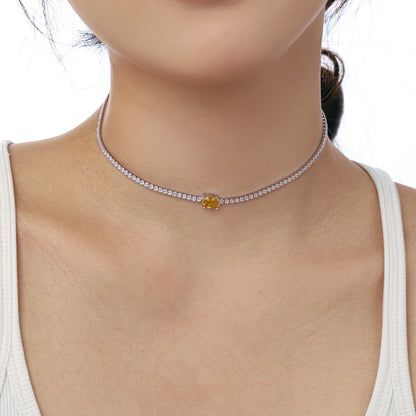 [Luxe Jewelry]1.0 Carat Shining Oval Cut Necklace