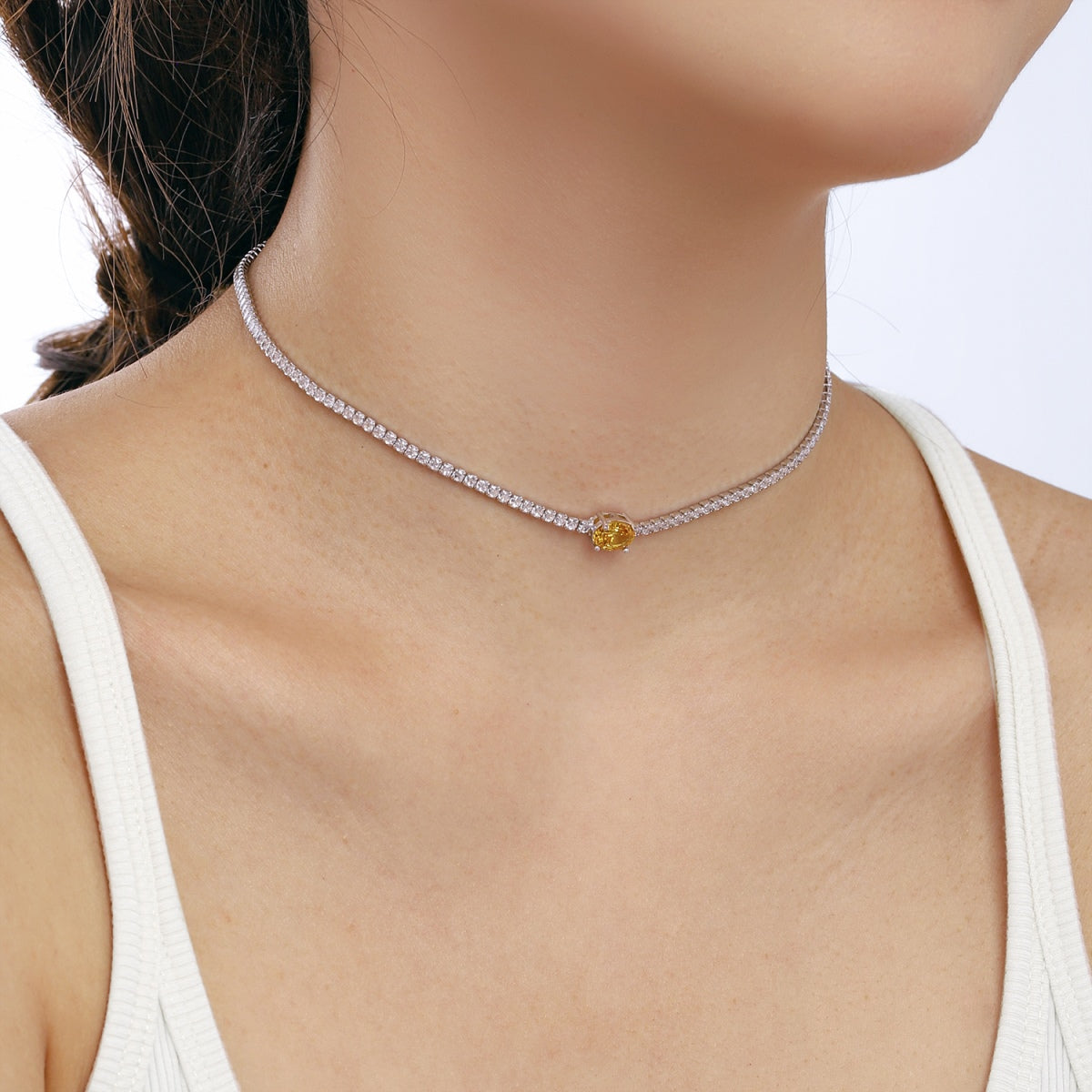 [Luxe Jewelry]1.0 Carat Shining Oval Cut Necklace