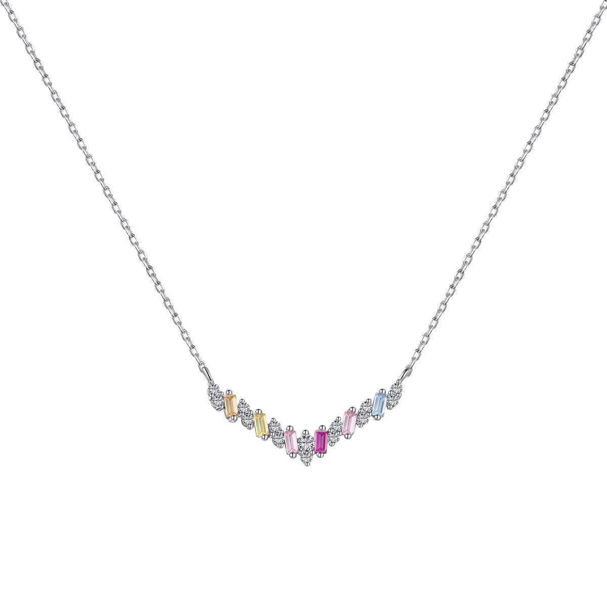 [Luxe Jewelry]Dazzling Rainbow Necklace