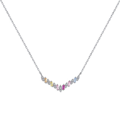 [Luxe Jewelry]Dazzling Rainbow Necklace