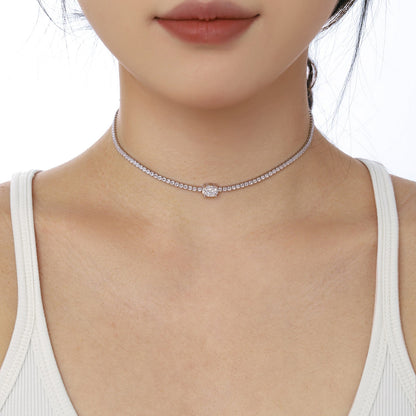 [Luxe Jewelry]1.0 Carat Shining Oval Cut Necklace