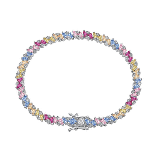 [Luxe Jewelry]Ornate Sparkling Multi Cut Party Bracelet