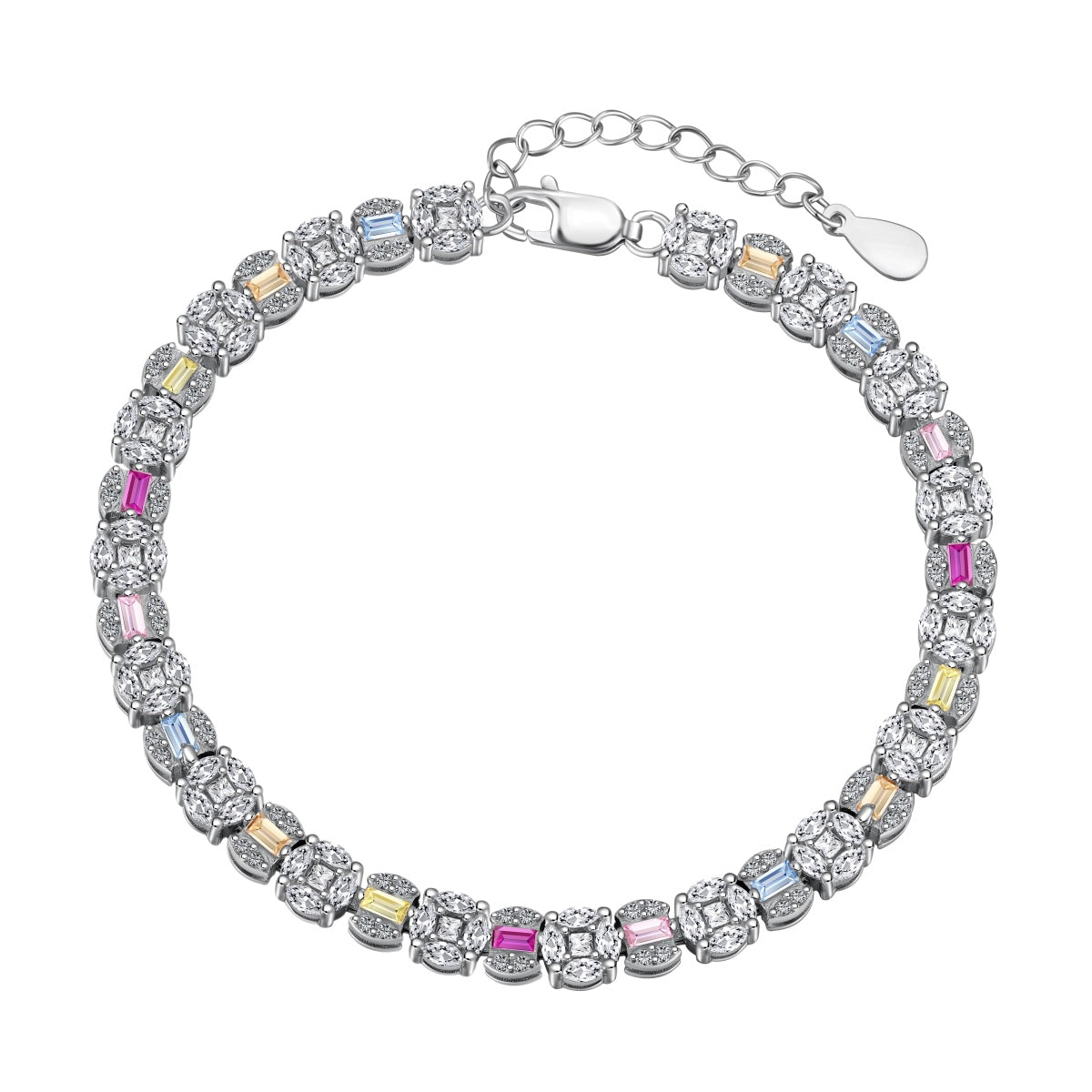 [Luxe Jewelry]Dazzling Radiant Multi Cut Daily Bracelet