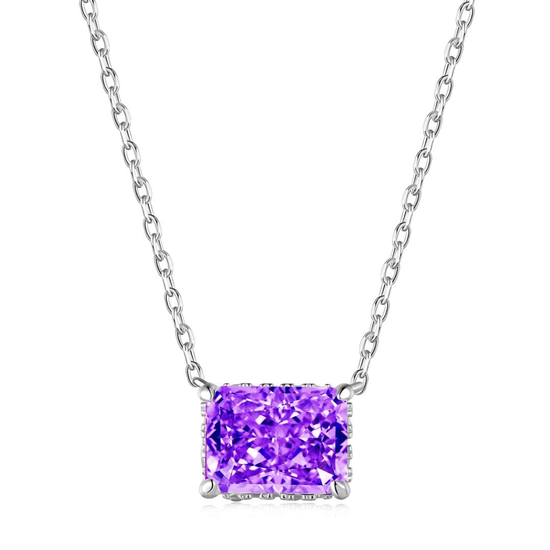 [Luxe Jewelry]Luxurious Square Shape Colorful Necalack