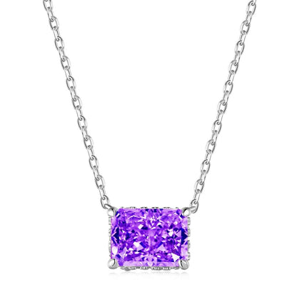 [Luxe Jewelry]Luxurious Square Shape Colorful Necalack