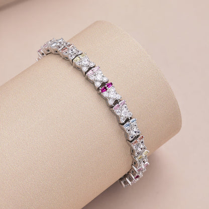 [Luxe Jewelry]Unique Colorful Flower Shape Daily Bracelet