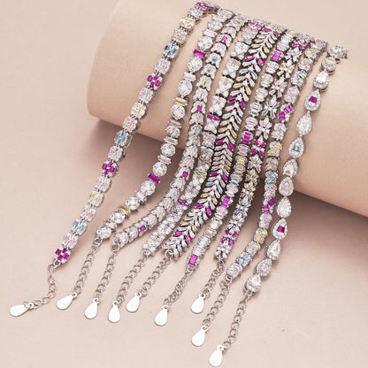 [Luxe Jewelry]Unique Colorful Flower Shape Daily Bracelet