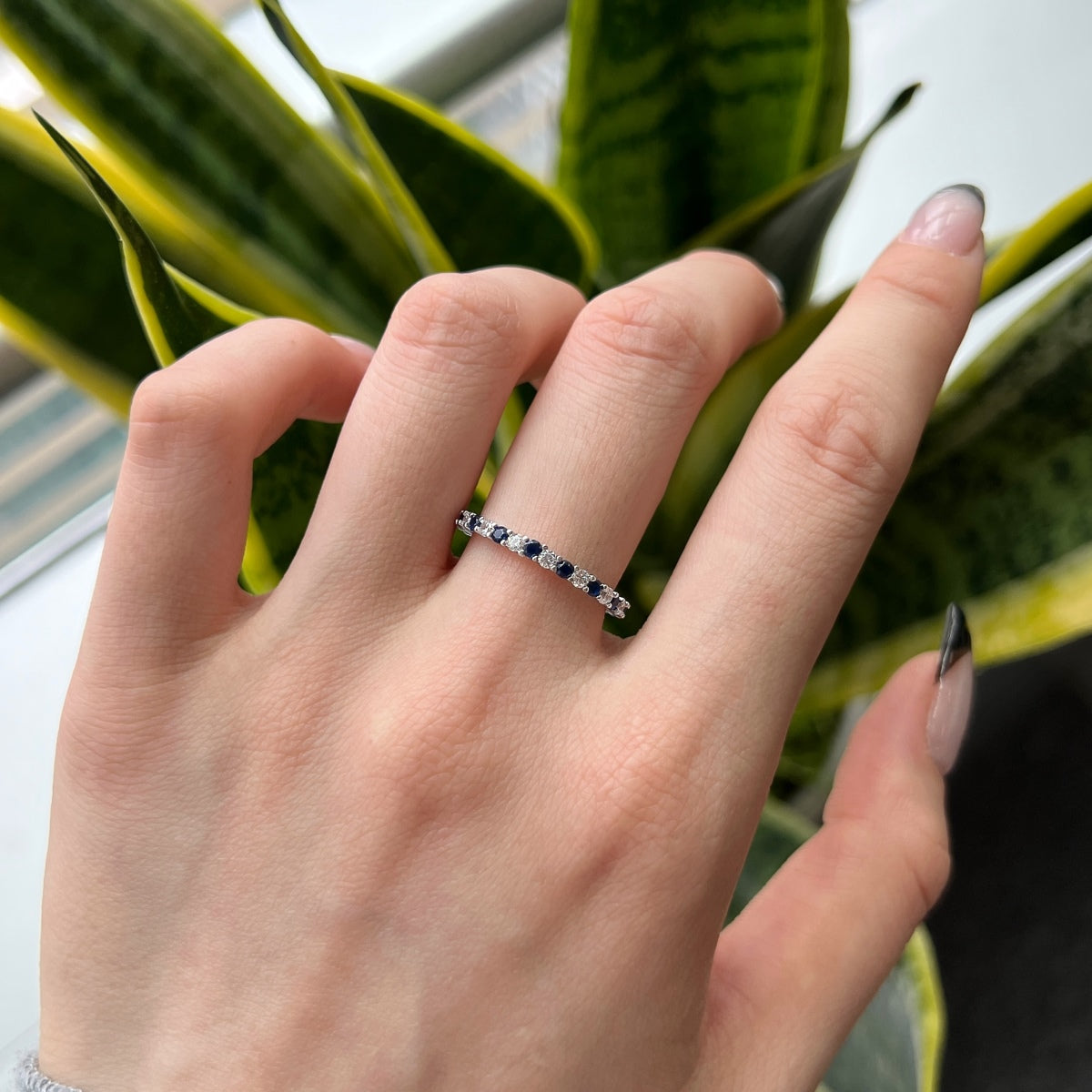[Luxe Jewelry]Exquisite Colorful Round Cut Tennis Ring