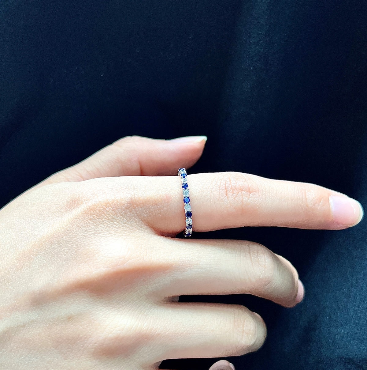 [Luxe Jewelry]Exquisite Colorful Round Cut Tennis Ring