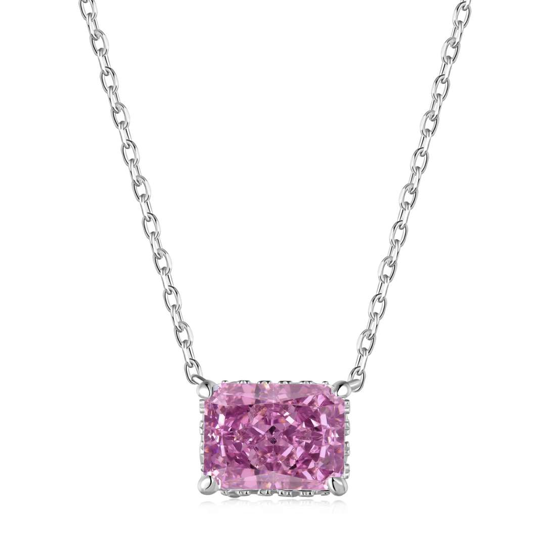 [Luxe Jewelry]Luxurious Square Shape Colorful Necalack