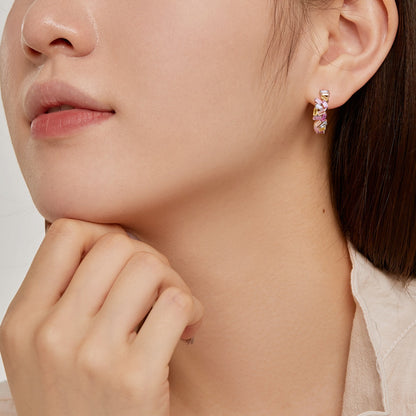 [Luxe Jewelry]Dazzling Colorful Emerald Cut Daily Earrings