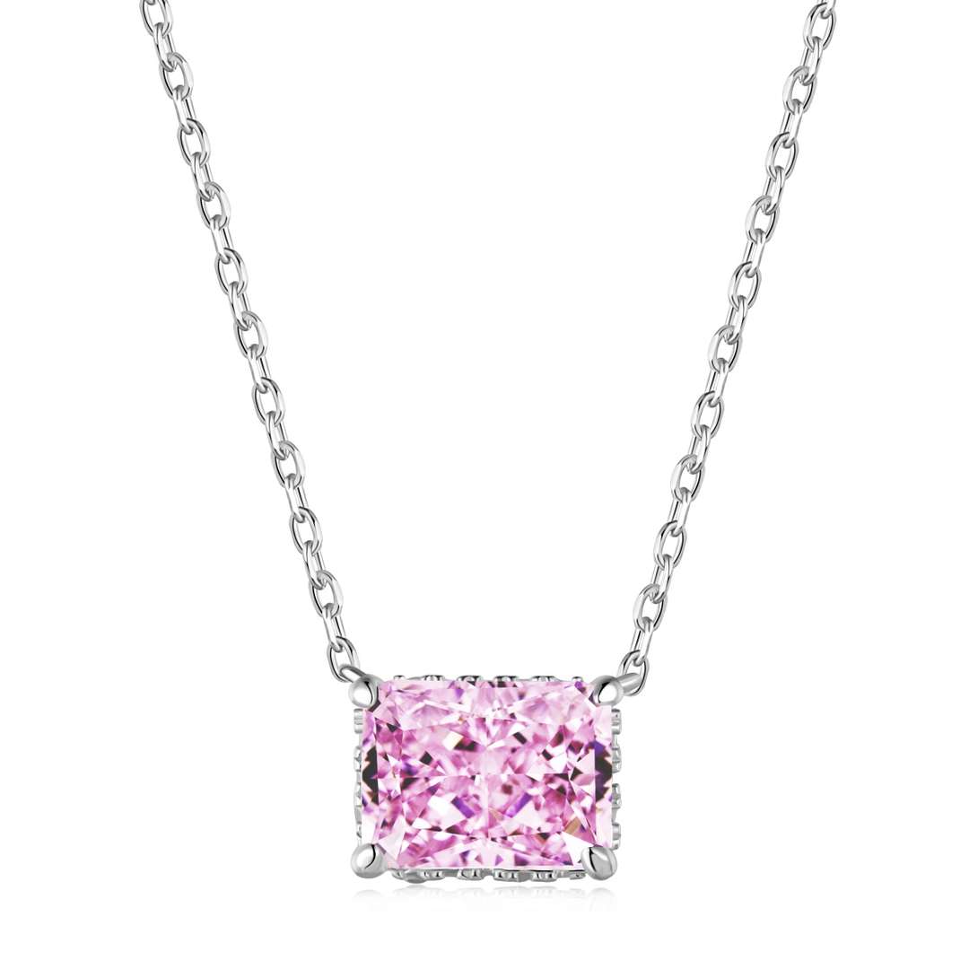 [Luxe Jewelry]Luxurious Square Shape Colorful Necalack