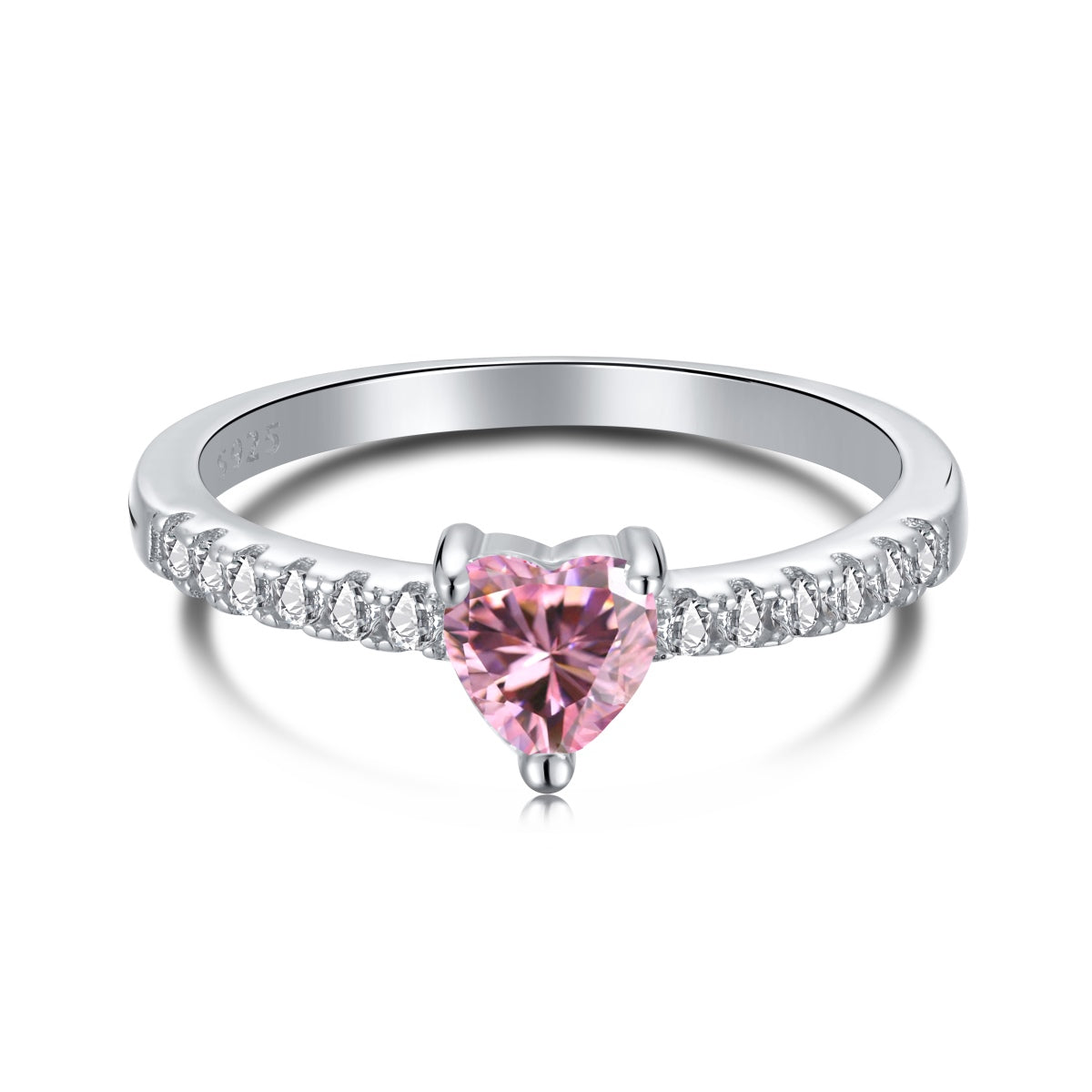 [Luxe Jewelry]0.5 Carat CaratEternity Charming Heart Shape Lover Ring