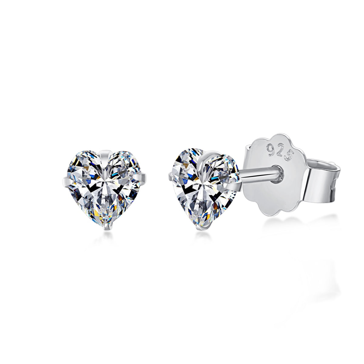 [Luxe Jewelry]Sparkling Heart Shaped Simple Earrings