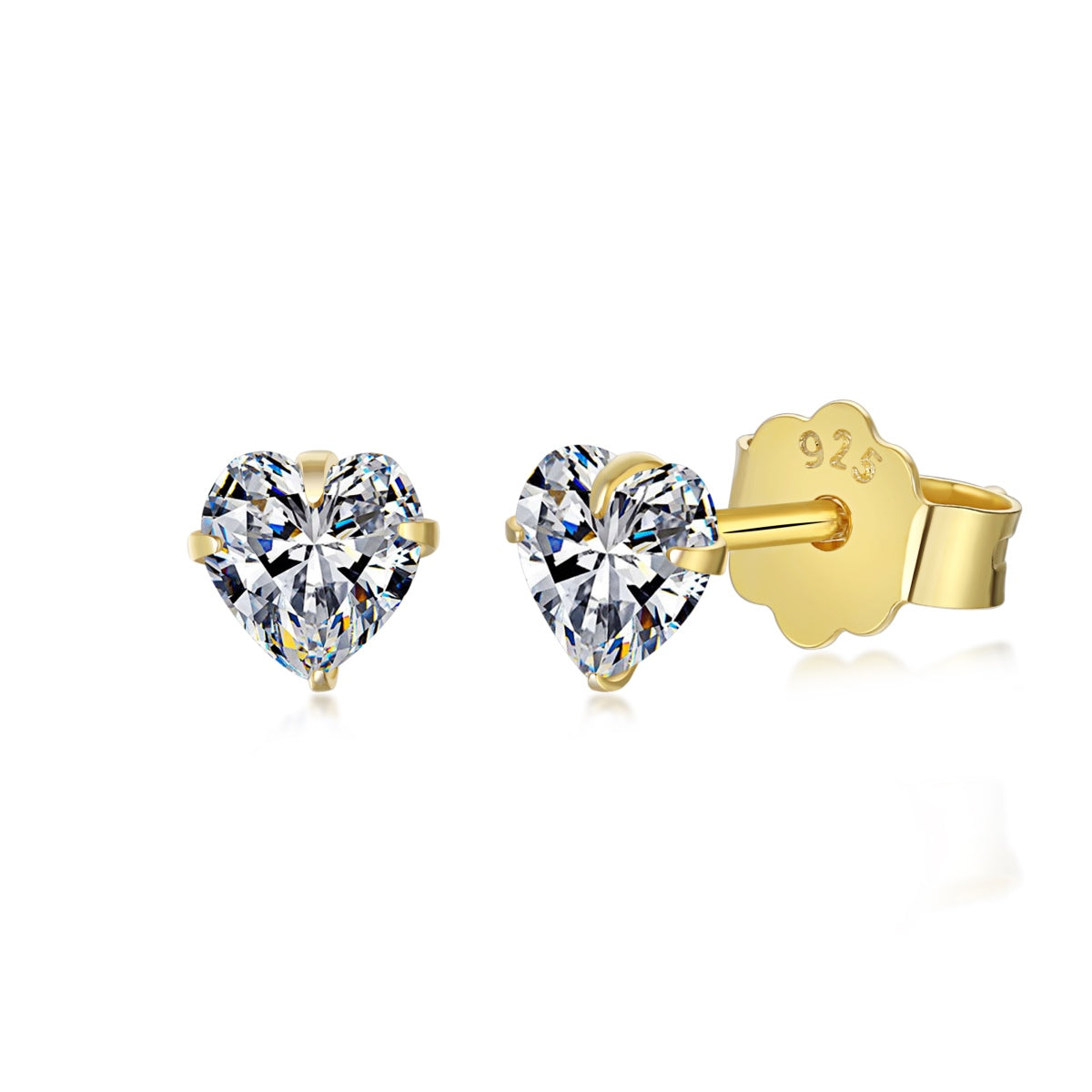 [Luxe Jewelry]Sparkling Heart Shaped Simple Earrings