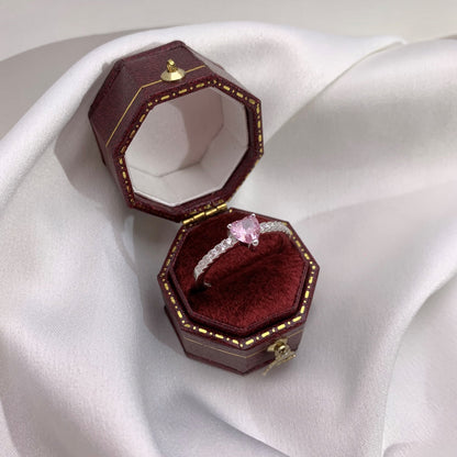 [Luxe Jewelry]0.5 Carat CaratEternity Charming Heart Shape Lover Ring