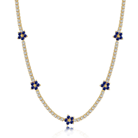 [Luxe Jewelry]Luxurious Colorful Flower Tennis Necklace