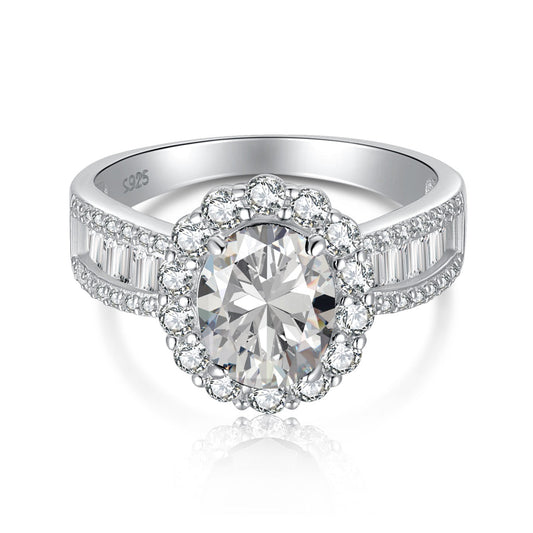 [Luxe Jewelry]1.5 Carat Dazzling Charming Oval Cut Banquet Ring