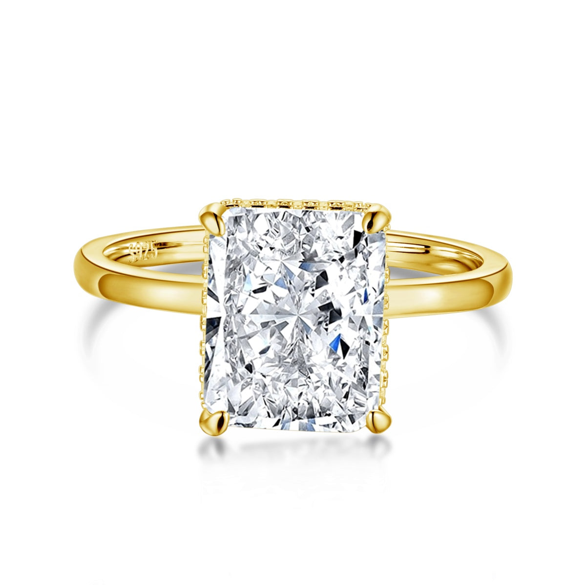 [Luxe Jewelry]4.0 Carat Ornate Enchanting Radiand Cut Banquet Ring