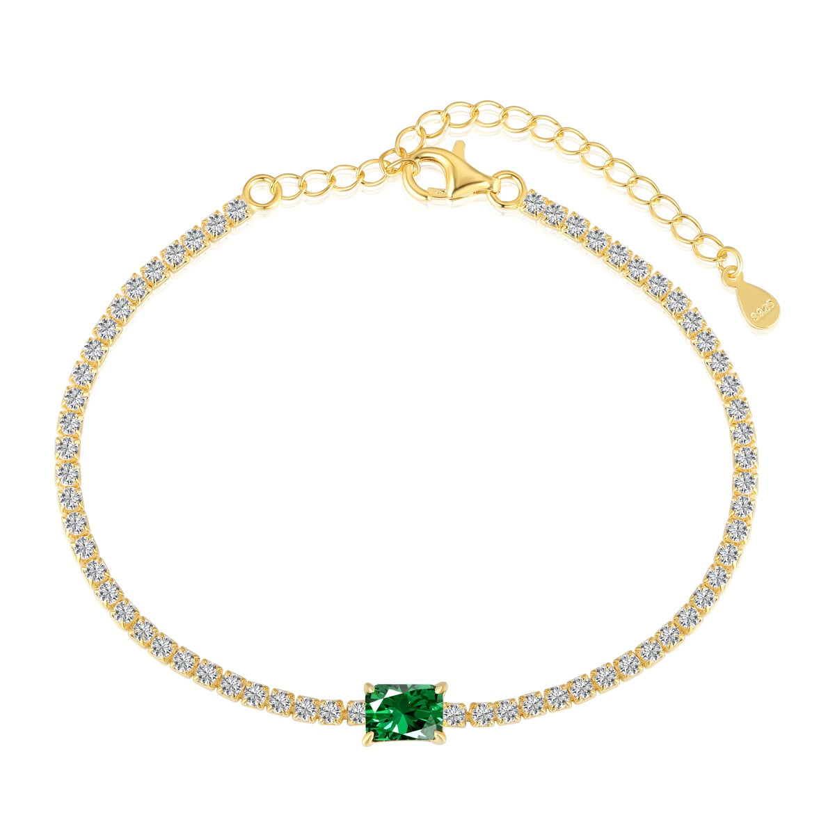 [Luxe Jewelry]1.0 Carat Unique Emerald Cut Banquet Bracelet