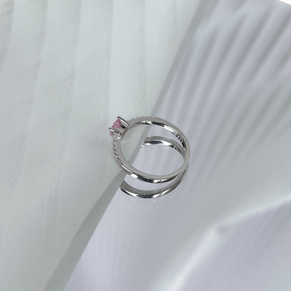 [Luxe Jewelry]0.5 Carat CaratEternity Charming Heart Shape Lover Ring