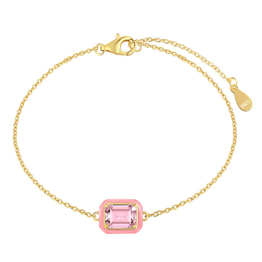 [Luxe Jewelry]2.0 Carat Sparkling Colorful Emerald Cut Daily Bracelet